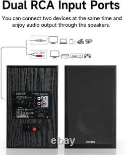 Bluetooth 5.4 Bookshelf Speakers 24W Sound, App Control & Dual Inputs