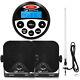 Bluetooth Car Boat Stereo Audio Radio With Waterproof Hanging Speakers & Antenna