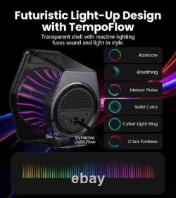 Bluetooth Computer Speakers with 7.1 Virtual Surround Sound, RGB Lighting, US