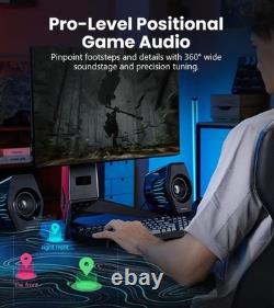 Bluetooth Computer Speakers with 7.1 Virtual Surround Sound, RGB Lighting, US