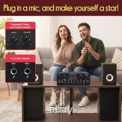 Bluetooth HD Home Audio Amplifier Receiver Stereo 300W Dual Channel Sound Audio