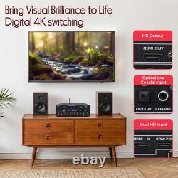 Bluetooth HD Home Audio Amplifier Receiver Stereo 300W Dual Channel Sound Audio
