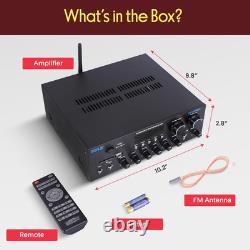 Bluetooth HD Home Audio Amplifier Receiver Stereo 300W Dual Channel Sound Audio
