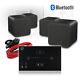 Bluetooth In-wall Speaker System Wireless Amp Hifi Stereo Sound Black Cube 4 X4