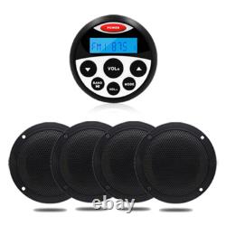 Bluetooth Marine Stereo Audio System Boat Radio and 2Pairs of Waterproof Speaker