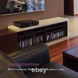 Bluetooth Sound Bar Stereo Speaker Internet DAB+ FM Radio USB Remote 50 W Black