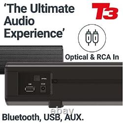 Bluetooth Sound bar for TV 100 Watts Powerful 2.1 Stereo Soundbar Subwoofer