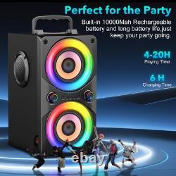 Bluetooth Speaker 100W Portable Big Powerful Deep Bass Loud Sound Wireless
