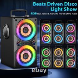 Bluetooth Speaker 100W Portable Big Powerful Deep Bass Loud Sound Wireless