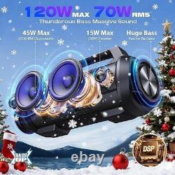 Bluetooth Speaker, 120 watts, Waterproof, 240W ULTRA-STEREO SOUND & EQ MODE