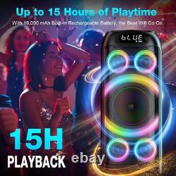 Bluetooth Speaker, 160W Peak Powerful Loud Stereo Sound Deep Bass Wireless