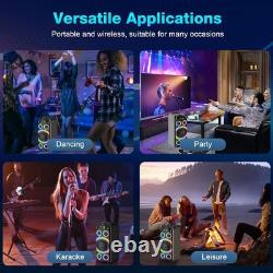 Bluetooth Speaker, 160W Peak Powerful Loud Stereo Sound Deep Bass Wireless