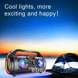 Bluetooth Speaker, 30W Wireless Portable Speakers with Subwoofer, FM Radio