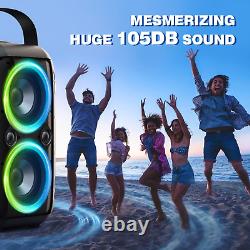 Bluetooth Speaker Loud- (180W PEAK)80W Super Bass, Huge 105Db Sound, Portable Pa