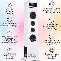 Bluetooth Speakers Tower Karaoke CD Player DAB Radio FM Tuner Stereo System 120W