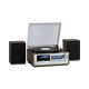 Bluetooth Stereo System Vinyl Reader Portable Cd Player Hi Fi Audio Home Usb Lcd