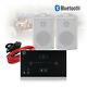 Bluetooth Wall Speaker System Wireless Amp Home Hifi Stereo Sound White 3 X2