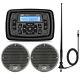 Bluetooth Waterproof Stereo Mp3/usb Am/fm Receiver + 3inch Speakers + Antenna