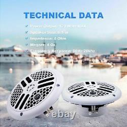 Boat Radio Receiver Waterproof Bluetooth Receicer+ 6.5'' 240W Stereo Speakers