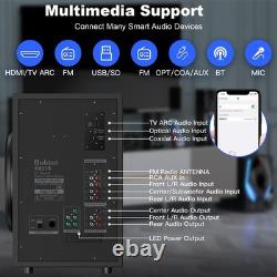 Bobtot Home Theater Systems Surround Sound Speakers 1200 Watts Peak Power 10