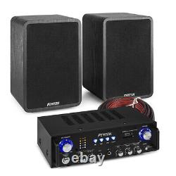 Bookshelf Audio System with SHFB65 HiFi Stereo Speakers & Bluetooth Amplifier