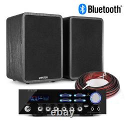 Bookshelf Speaker HiFi Stereo System with AV120BT Bluetooth Amplifier SHFB65