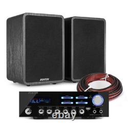 Bookshelf Speaker HiFi Stereo System with AV120BT Bluetooth Amplifier SHFB65 Bookshelf Speaker HiFi Stereo System with AV120BT Bluetooth Amplifier SHFB65