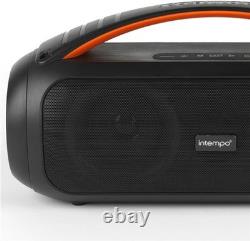 Boombox Bluetooth Speaker LED Colour Changing Lights Stereo Sound