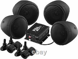 Boss Audio MCBK470B Motorcycle ATV Bluetooth Amp & Speakers 1000 watt Stereo
