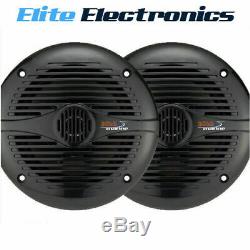 Boss Audio Mr60b 6.5 Black Pair 2-way 200w Marine Boat Outdoor Stereo Speakers