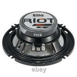 Boss R63 6.5 Inch 300W 3 Way Audio Coaxial 4 Ohm Stereo Speakers Pair (8 Pack)