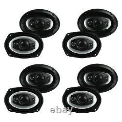 Boss Riot R94 6x9 Inch 500W 4 Way Car Coaxial Audio Speakers Stereo (8 Pack)