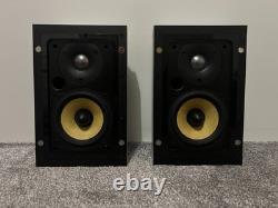 Bowers & Wilkins Fpm2 Stereo Cinema Surround Wall Ceiling Speakers Silver/ash