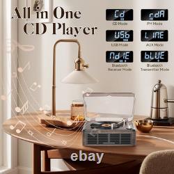 CD Player with Speakers Hifi Stereo Sound Vintage CD Player Bluetooth for Home
