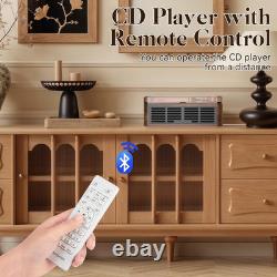 CD Player with Speakers Hifi Stereo Sound Vintage CD Player Bluetooth for Home