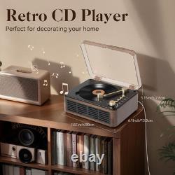 CD Player with Speakers Hifi Stereo Sound Vintage CD Player Bluetooth for Home