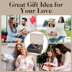 CD Player with Speakers Hifi Stereo Sound Vintage CD Player Bluetooth for Home