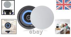 Compact 4 Inch Ceiling Speakers, 160W Lightweight Flush Mount Audio Solution