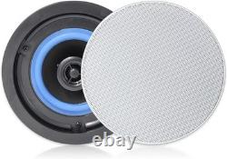 Compact 4 Inch Ceiling Speakers, 160W Lightweight Flush Mount Audio Solution