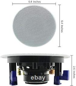 Compact 4 Inch Ceiling Speakers, 160W Lightweight Flush Mount Audio Solution