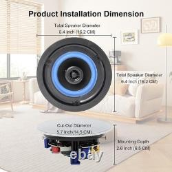Compact 4 Inch Ceiling Speakers, 160W Lightweight Flush Mount Audio Solution