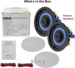 Compact 4 Inch Ceiling Speakers, 160W Lightweight Flush Mount Audio Solution