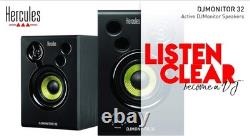 DJMonitor 32 Active Studio & DJ Speakers 3.5 Compact Monitors Black