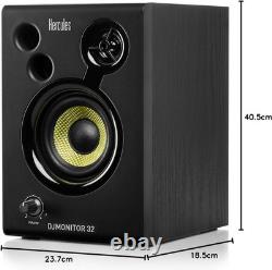 DJMonitor 32 Active Studio & DJ Speakers 3.5 Compact Monitors Black