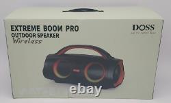 DOSS Extreme Boom Pro Bluetooth Speaker, 100W Stereo Sound, 20h play All Black