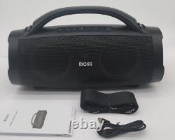 DOSS Extreme Boom Pro Bluetooth Speaker, 100W Stereo Sound, 20h play All Black