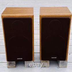 Diatone DS-500 2-Way Bookshelf Speakers Pair Wood Finished Tested Audio Stereo