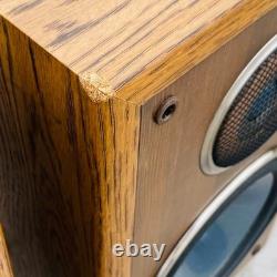 Diatone DS-500 2-Way Bookshelf Speakers Pair Wood Finished Tested Audio Stereo