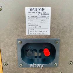 Diatone DS-500 2-Way Bookshelf Speakers Pair Wood Finished Tested Audio Stereo