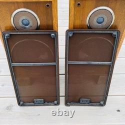Diatone DS-500 2-Way Bookshelf Speakers Pair Wood Finished Tested Audio Stereo